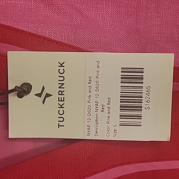 Tuckernuck Pink and Poppy Red Collins Caftan NWT - Picture 6 of 6